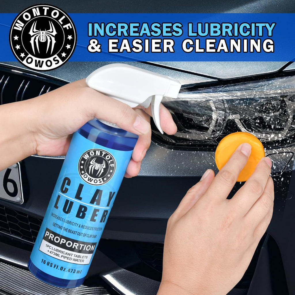 Complete Car Clay Bar Auto Detailing Kit, Clay Luber, Butter Wet Wax, Car Wash Soap - Premium Grade Clay System Car
