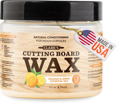 Cutting Board Wax - 2-in-1 Wood Butter & Food Grade Mineral Oil with Beeswax – Butcher Block Conditioner for Cutting