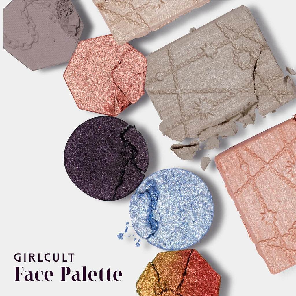 All-in-One Makeup Palette, Full Face Makeup Palette, Red Brown