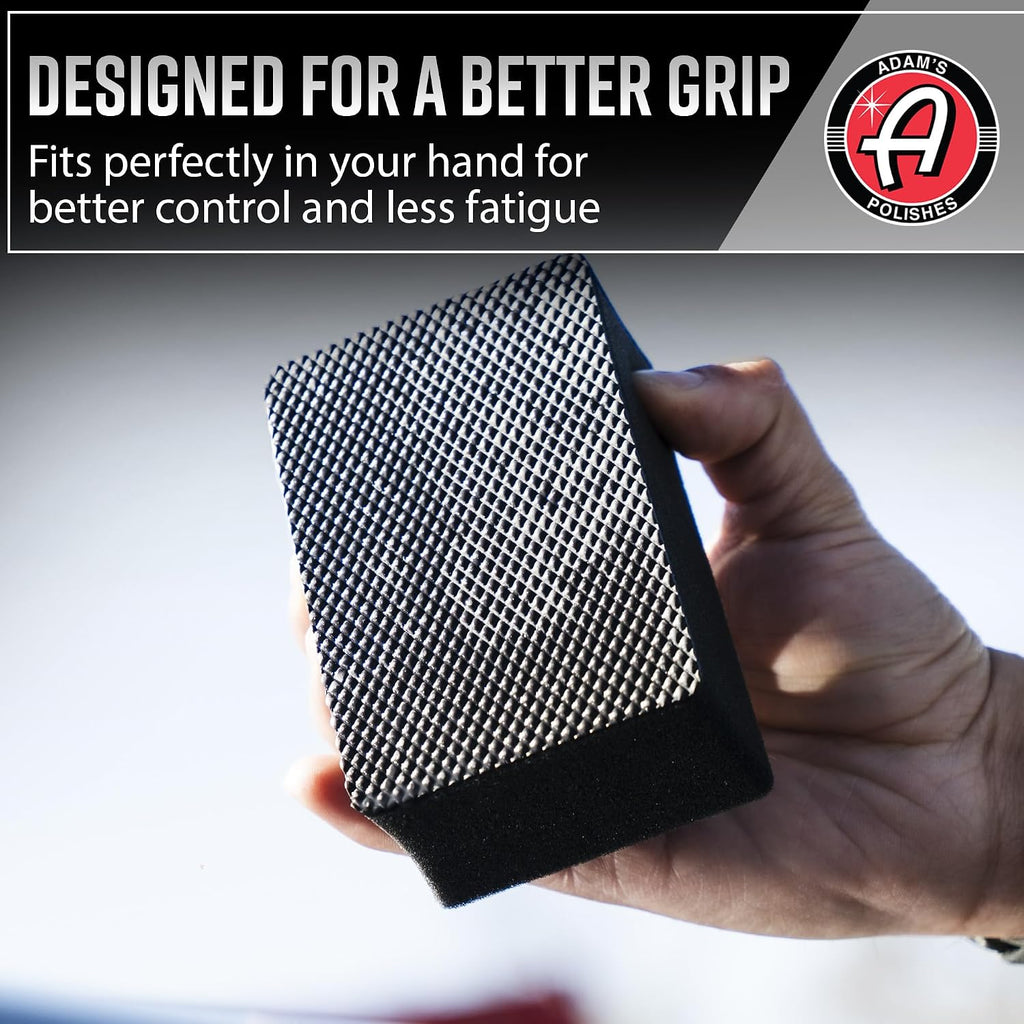 Adam's Clay Block (2pk) - Reusable Hybrid Clay Bar Sponges that Remove Embedded Residues Like Brake Dust, Paint