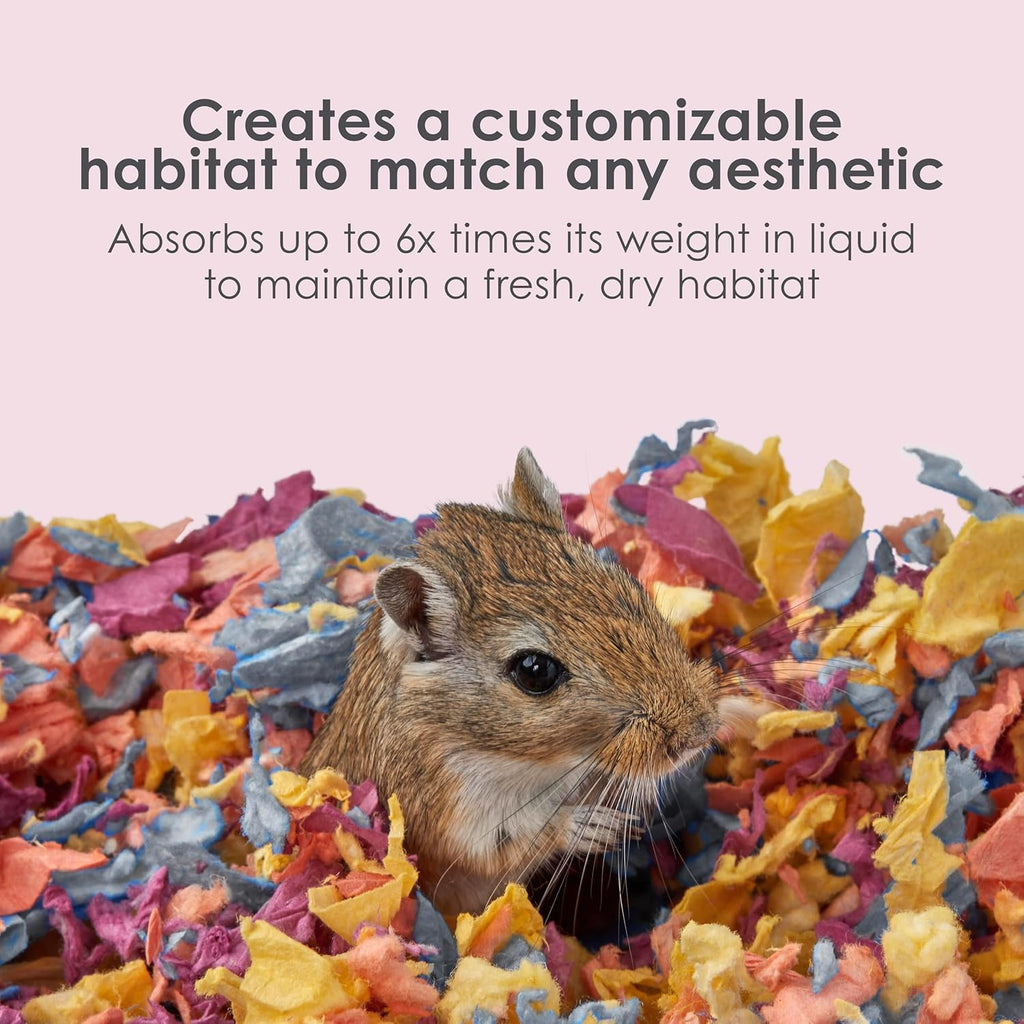 Clean & Cozy Colors, Small Animal Bedding with Extreme Odor Control, Kaleidoscope, 49.2 Liters