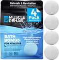 Epsom Salt Bath Bombs with Arnica (4 Pack) | Magnesium Recovery Soak for Sore Muscles, Post-Workout Relief &