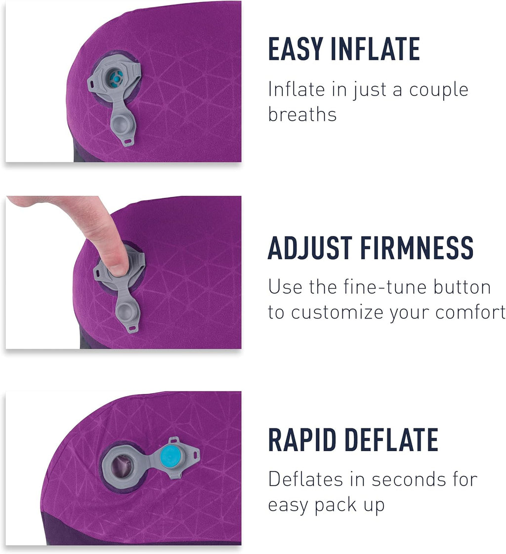 Aeros Premium Traveller Inflatable Neck Pillow, Navy Blue