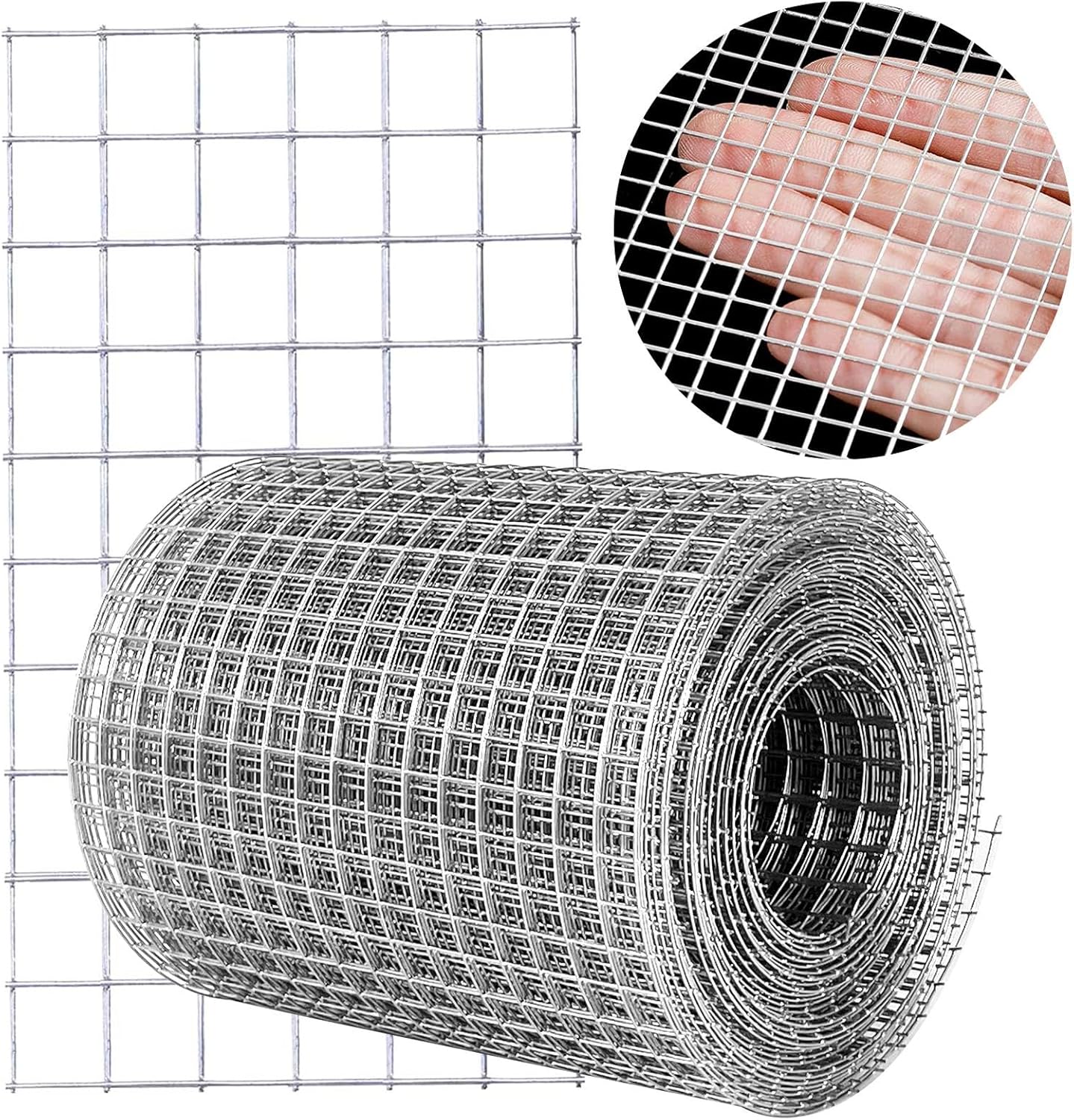 Hardware Cloth 1/4 in Galvanized Wire Mesh Roll (23 GA) Chicken Wire Fence Roll for Chicken Pen/coop Fences, Screen
