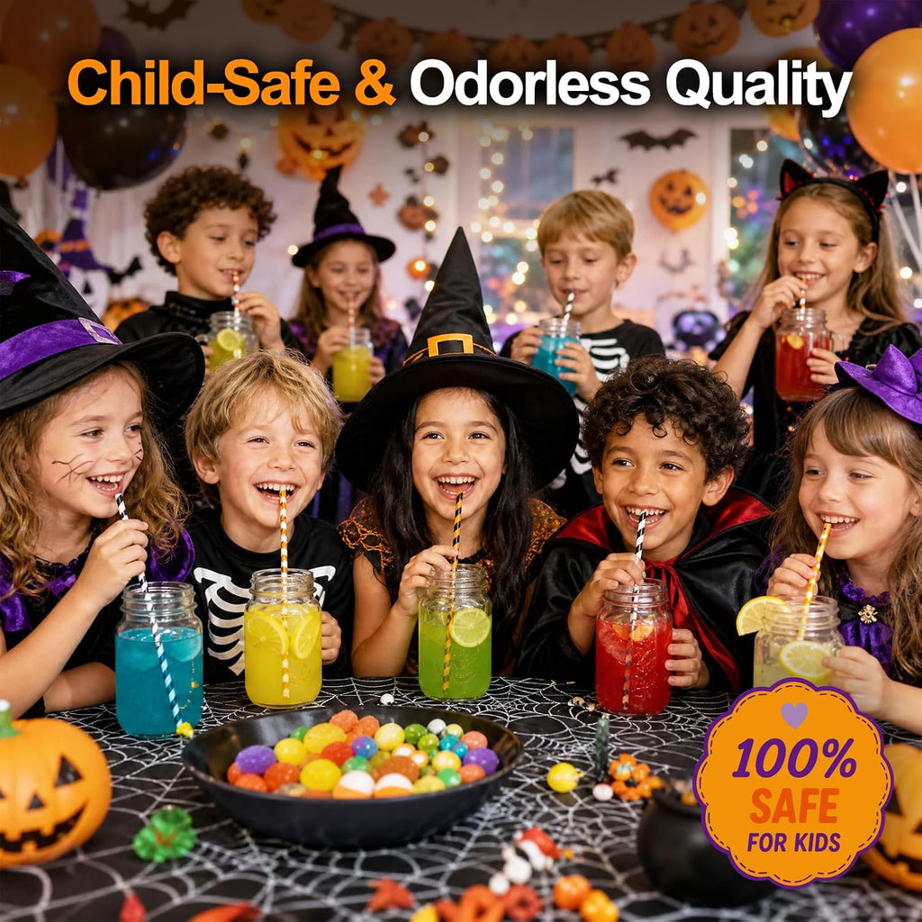 180 PCS Halloween Paper Drinking Straws