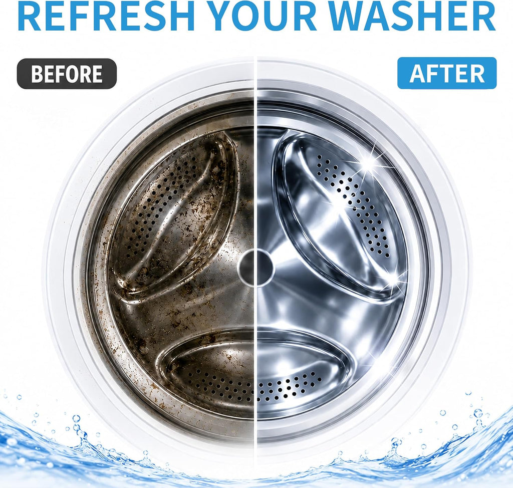 Washing Machine Cleaner Tablets 24 Count, 1 Year Supply, Deep Clean
