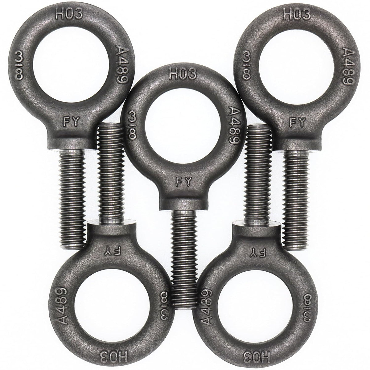 5 Pcs Lifting Shoulder Eye Bolts 3/8"-16 X 1-1/4"