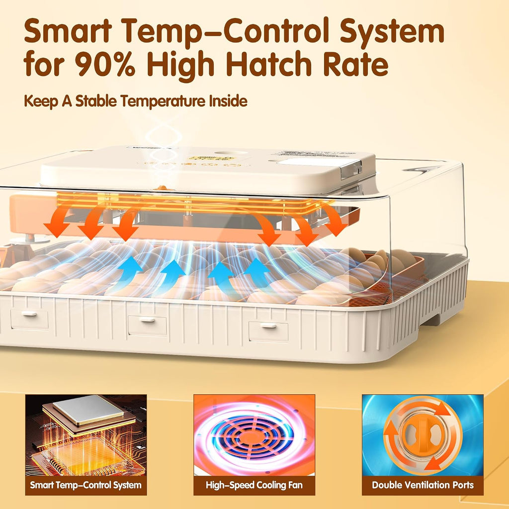 Incubators for Hatching Eggs Egg Incubator 56 Eggs with Auto Egg Turner for Duck Chicken Goose Eggs