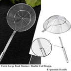 Tenta tenta kitchen Solid Stainless Steel Spider Strainer Skimmer Ladle for Cooking and Frying, Kitchen Utensils Wire