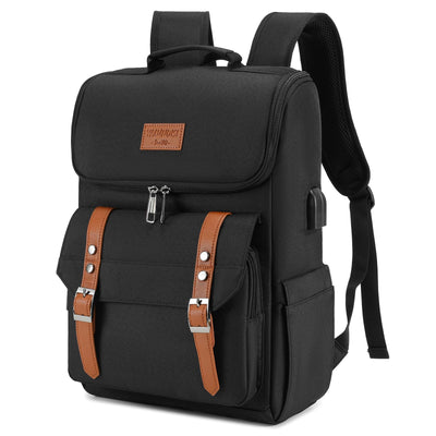 Vintage Backpack Travel Laptop Backpack with usb Charging Port for Women & Men College Backpack Fits 15.6 Inch Laptop