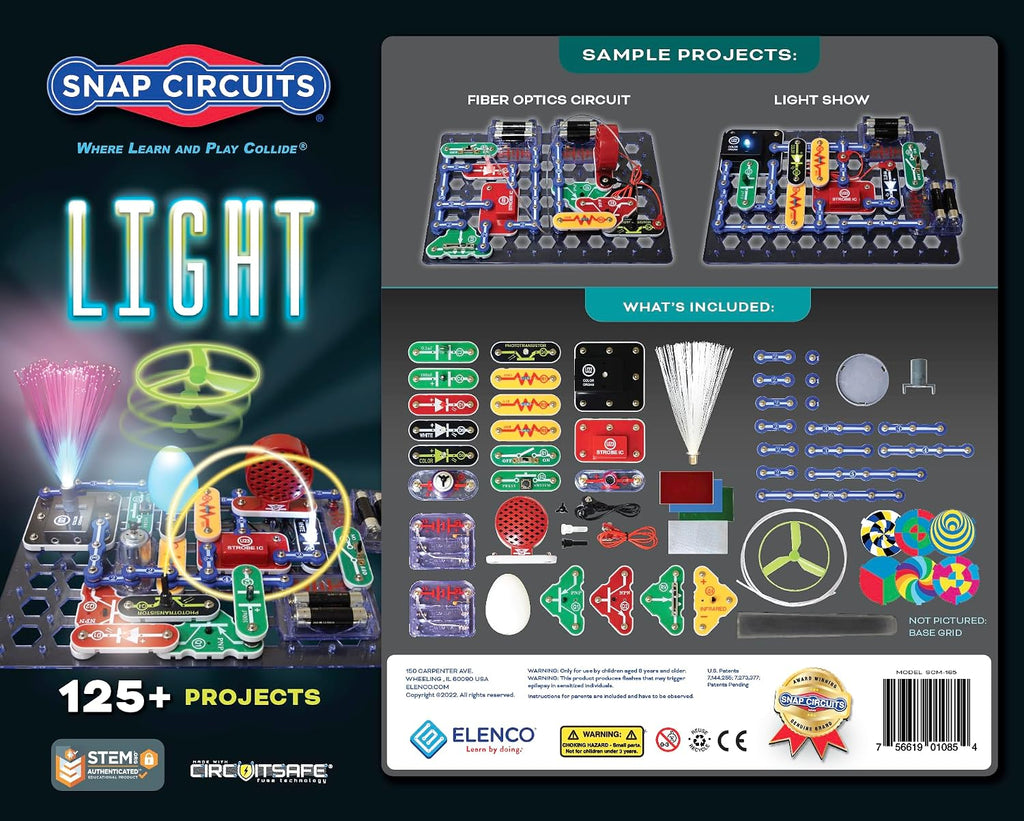 Light Electronics Exploration Kit | Over 175 Exciting STEM Projects | Full Color Project Manual | 55+ Snap Circuits