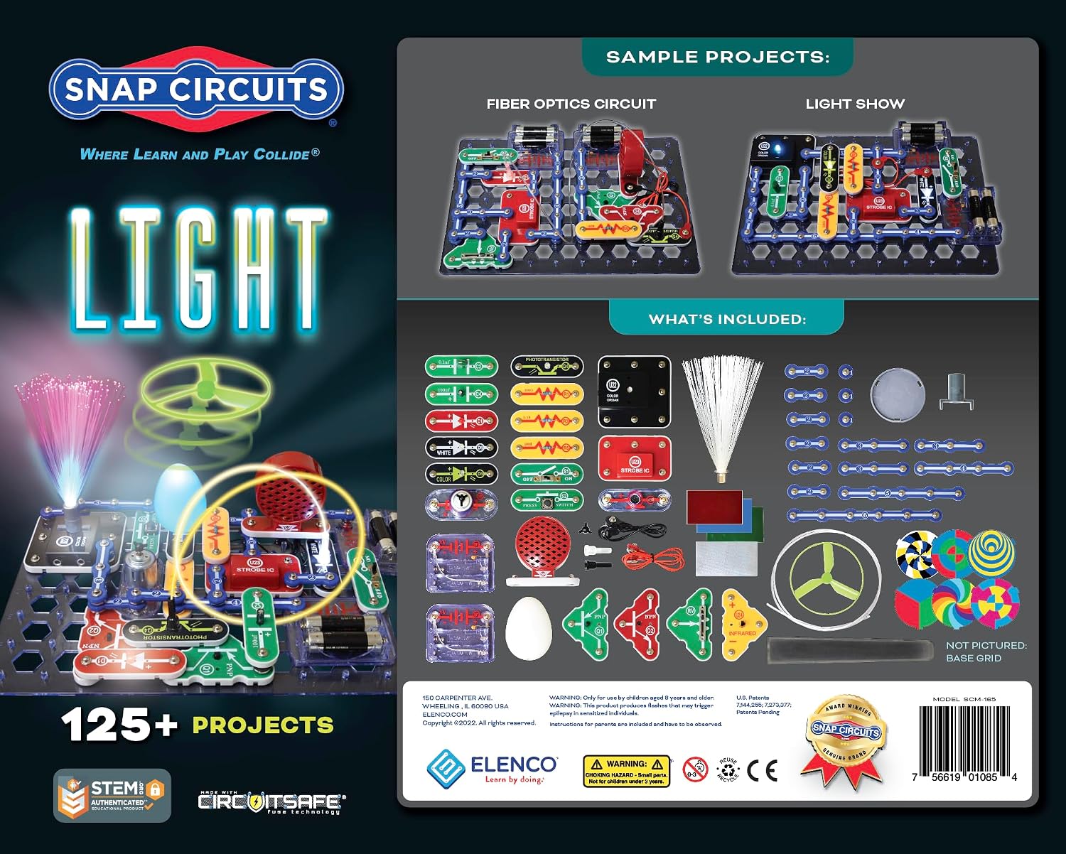 Light Electronics Exploration Kit | Over 175 Exciting STEM Projects | Full Color Project Manual | 55+ Snap Circuits
