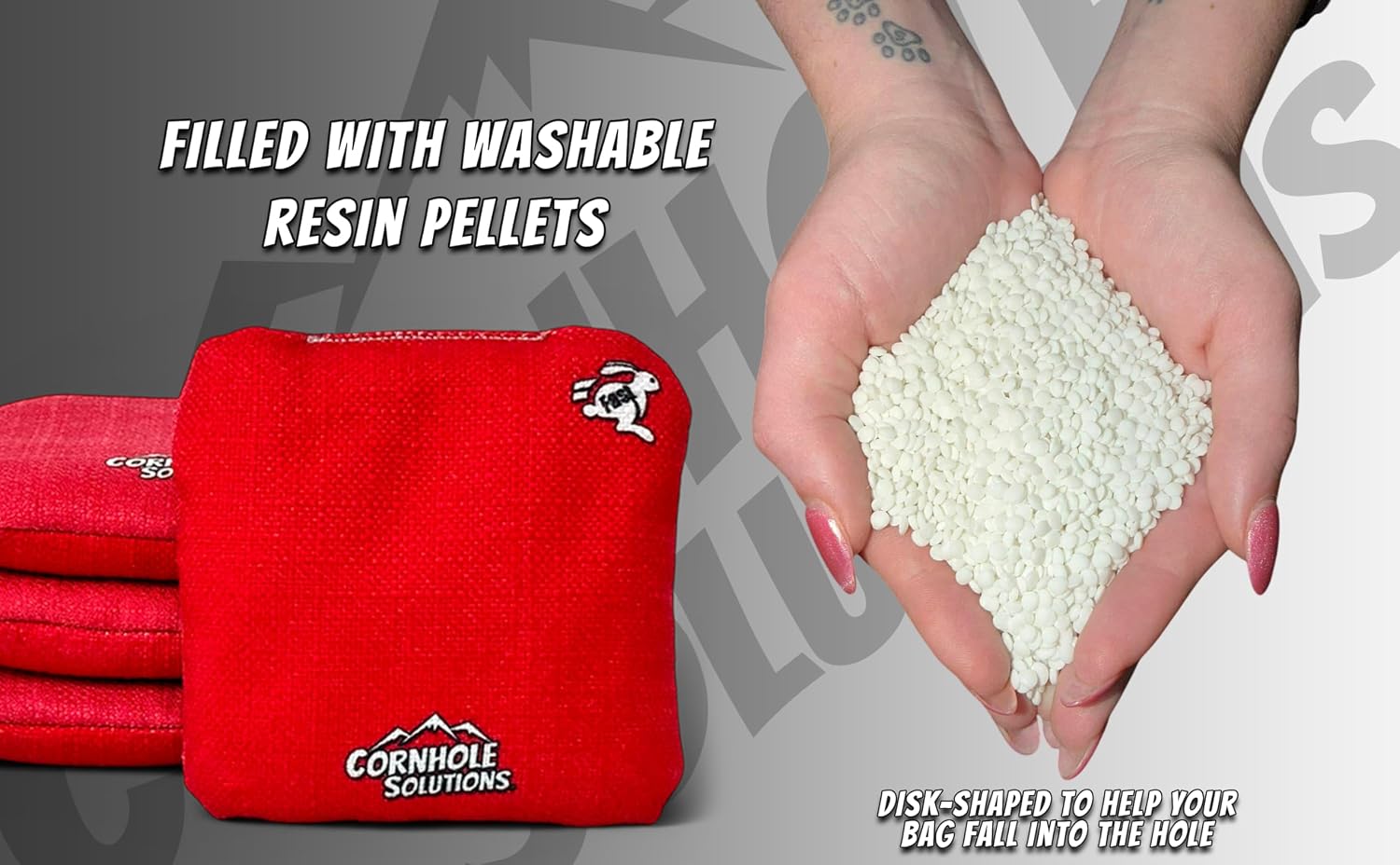 Cornhole Bags Set of 8 – Regulation Pro Style 6x6 – Resin Filled + Tote Bag