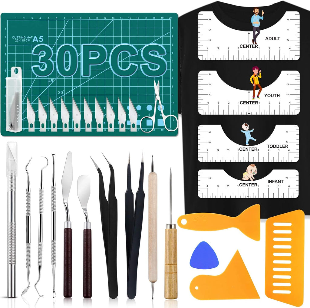30 PCS Weeding Tools for Vinyl, Precision Craft Tools Set | Weeding Tools for Weeding Vinyl, DIY Art Work Cutting