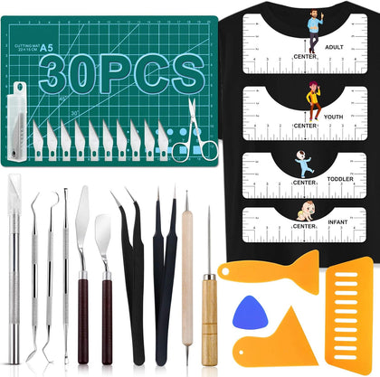 30 PCS Weeding Tools for Vinyl, Precision Craft Tools Set | Weeding Tools for Weeding Vinyl, DIY Art Work Cutting