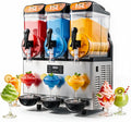 Commercial Slushie Machine 15Lx3 Triple Tank Margarita Drink 180Cups