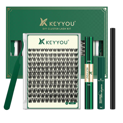 Lash Clusters Kit Natural Wispy DIY Lash Extension Kit 144pcs Lashes Clusters Eyelash Extension with Mascara Brush