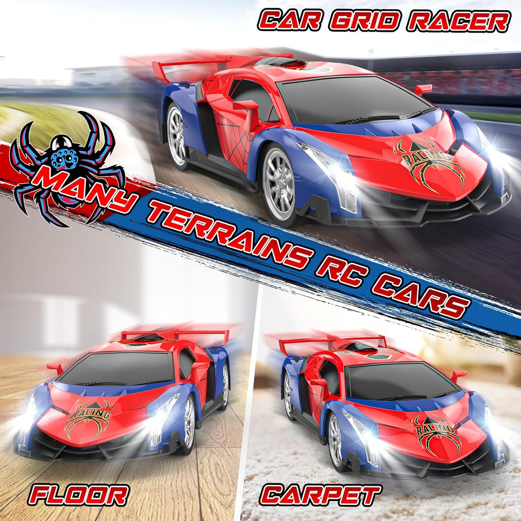 Remote Control Car for Kids, RC Cars for Boys Kids 1:18 Electric Vehicle Toy Car Hobby Racing Car Toys with Lights &