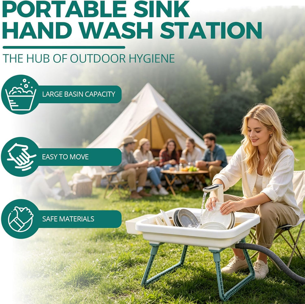 Portable Sink Hand Wash Station, Camping Sink