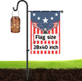 Garden Flag Stand, Heavy Duty Flag Pole Holder with Shepherd Hook for Yard Decoration, 60 INCH Sturdy Yard Flag Post
