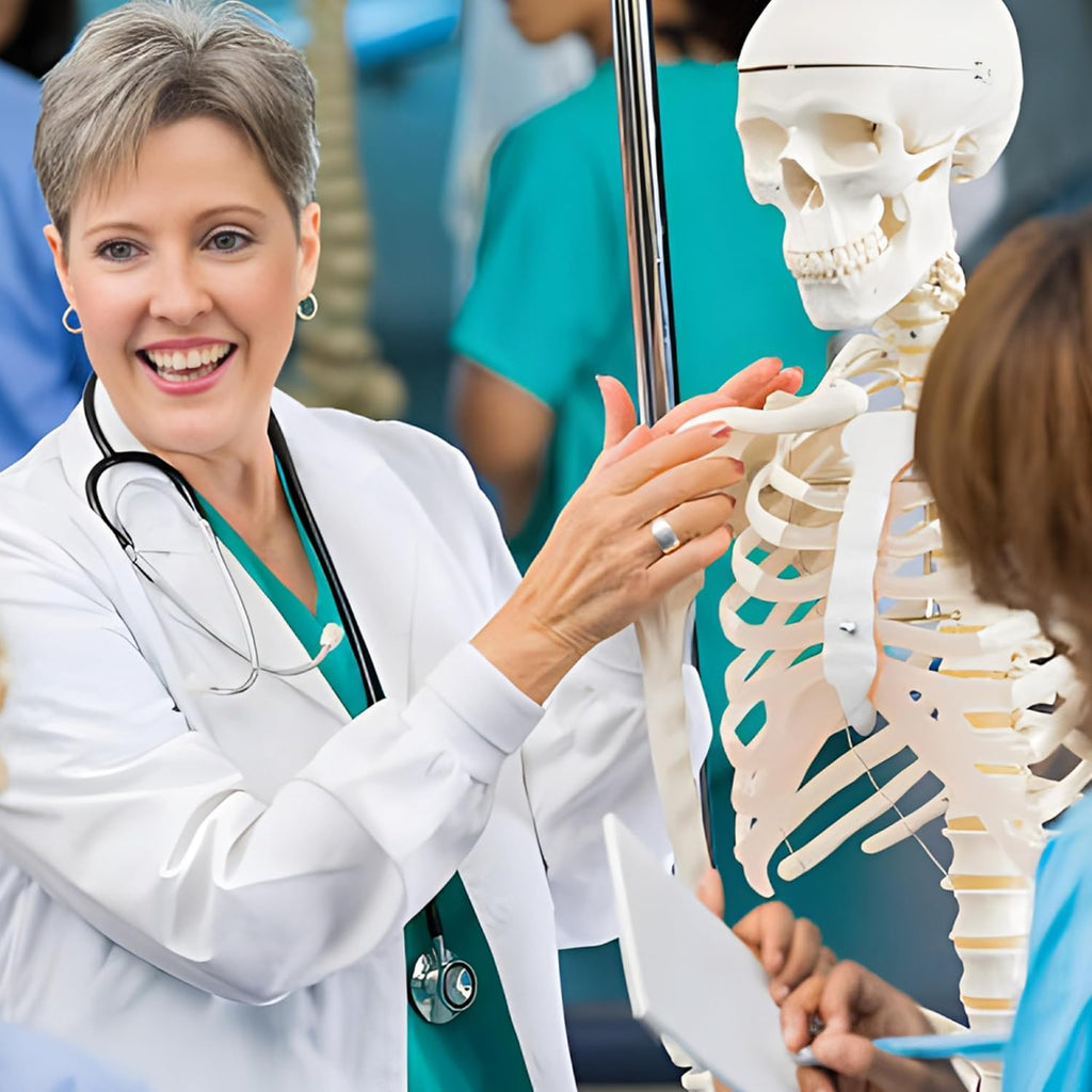 Human Skeleton Model for Anatomy -Life Size Anatomical Skeleton Medical Model with Nervous System 70.8 in with