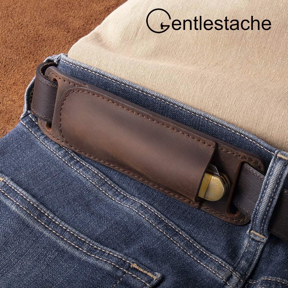 Leather Knife Sheaths for Belt, Knife Holster, Pocket Knife Sheath, EDC Leather Sheath for Folding Knife Carrier