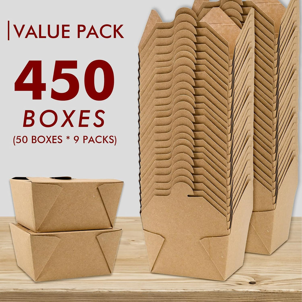 30 oz Kraft Paper Pack of 450 Fold to Go Containers