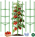 3 Pack Tomato Cages for Garden, Up to 51 Inch Tomato Trellis for Raised Garden Bed, Plant Stakes for Pots, Durable
