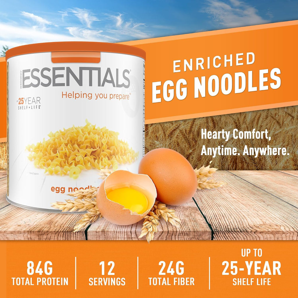 Egg Noodle Pasta #10 Can | Long Term Emergency Food Supply | Shelf Stable Survival Meal | 11 Servings | Non-GMO | Up