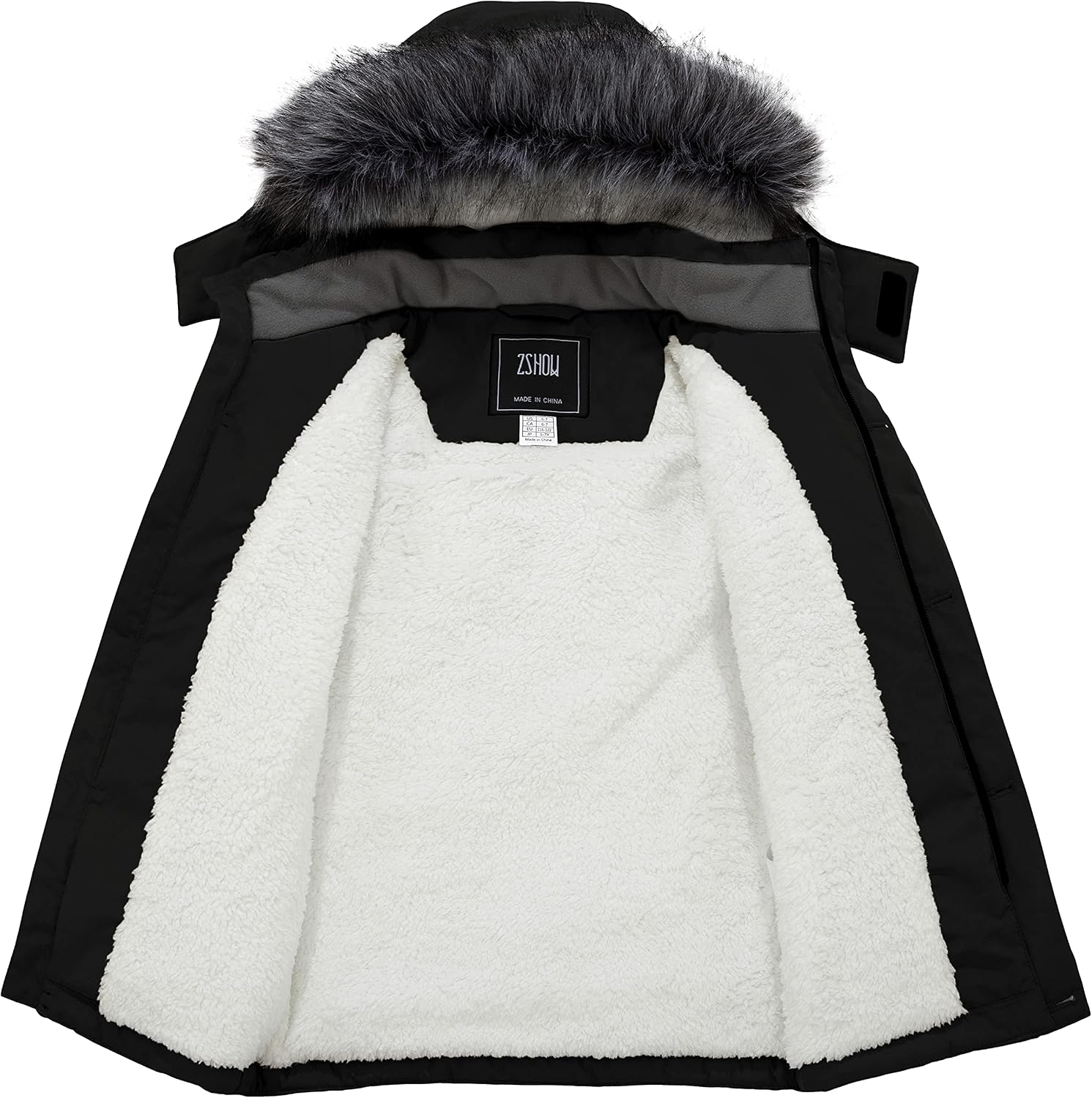 Boys' Hooded Winter Coat Warm Waterproof Puffer Jacket Thick Parka | Removable Faux Fur Hood, Fleece Lined, 5000mm