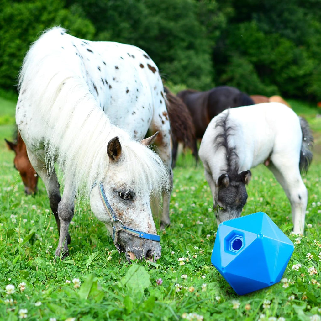 1 Pack Horse Treat Ball, 9" Feeder Toy for Horses, Blue