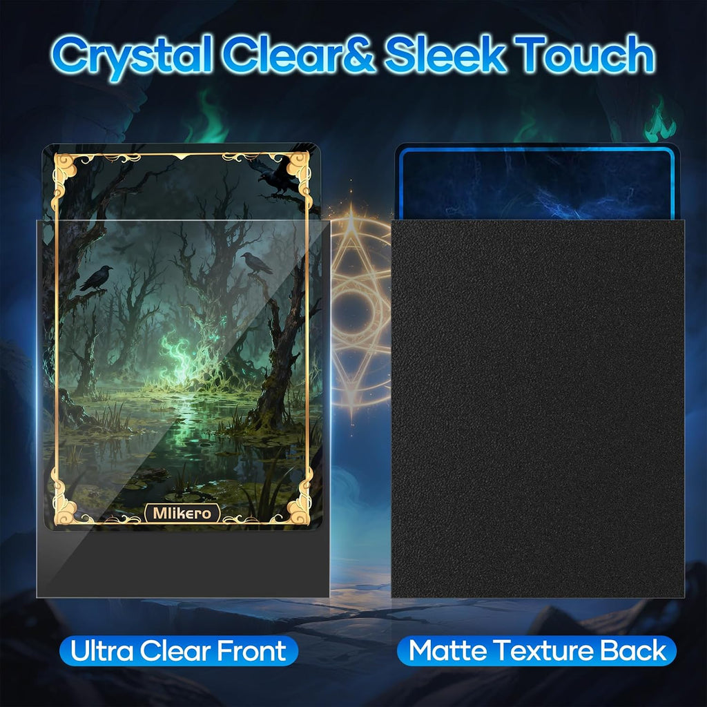 500 Counts Black Card Sleeves, Matte Card Sleeve Deck Card Protectors, Trading Card Sleeves Fit for MTG, TCG and