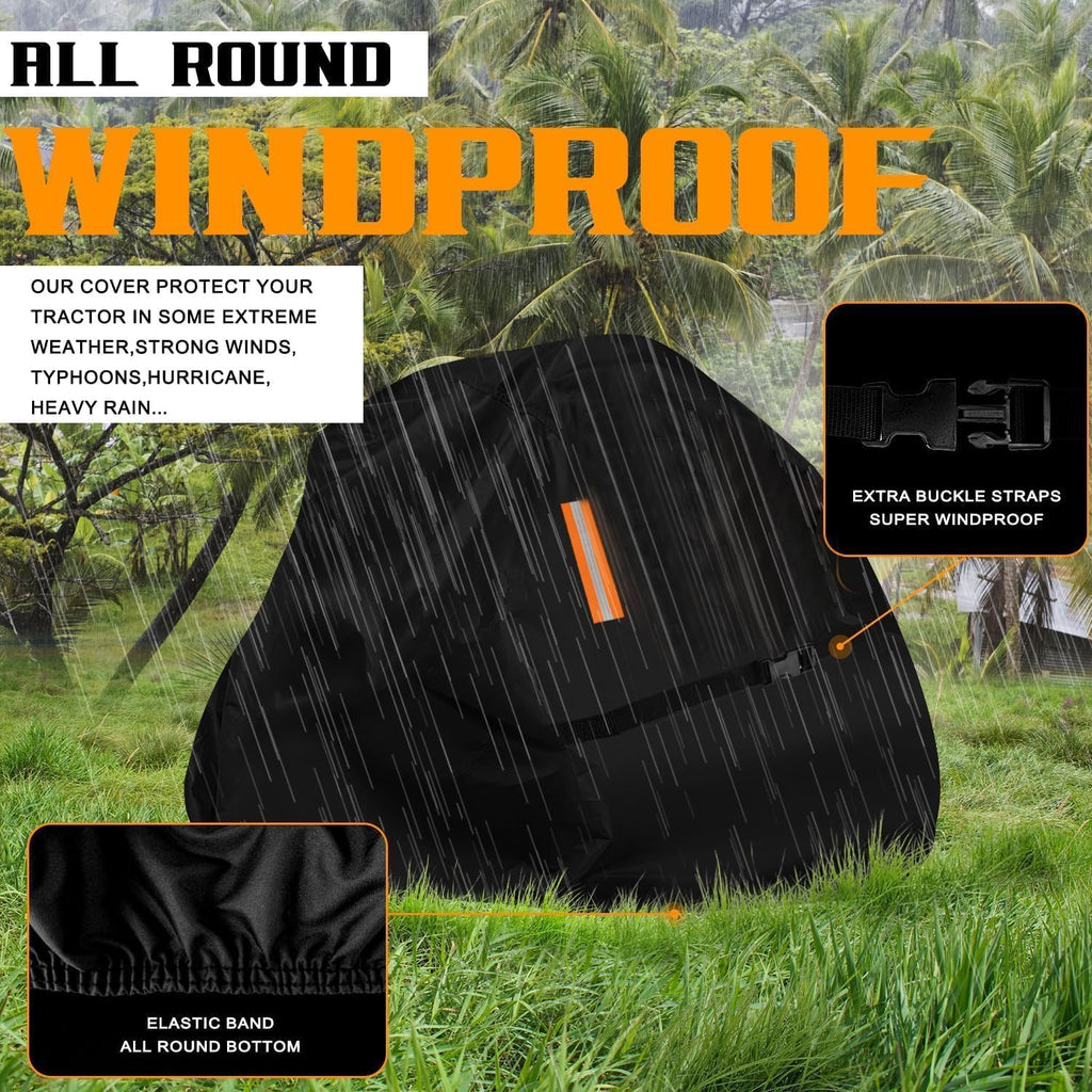 Zero Turn Mower Cover 60 Inch Deck,Oxford Cloth,2 Buckle Straps | Waterproof Outdoor Lawn Mower Tractor Covers