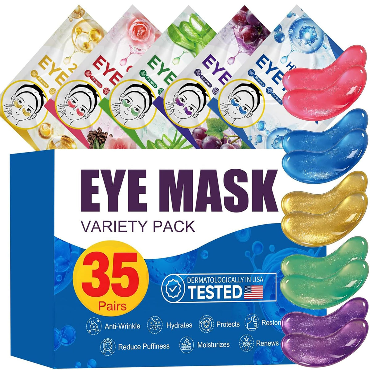 Under Eye Patches, 35 Pairs Eye Masks for Dark Circles