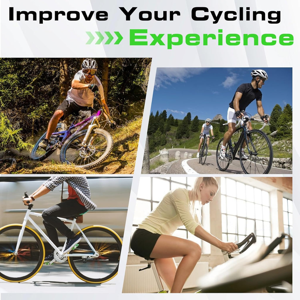 Bike Seat Cushion - Gel Padded Bike Seat Cover for Men Women Comfort, Extra Soft Exercise Bicycle Seat Compatible