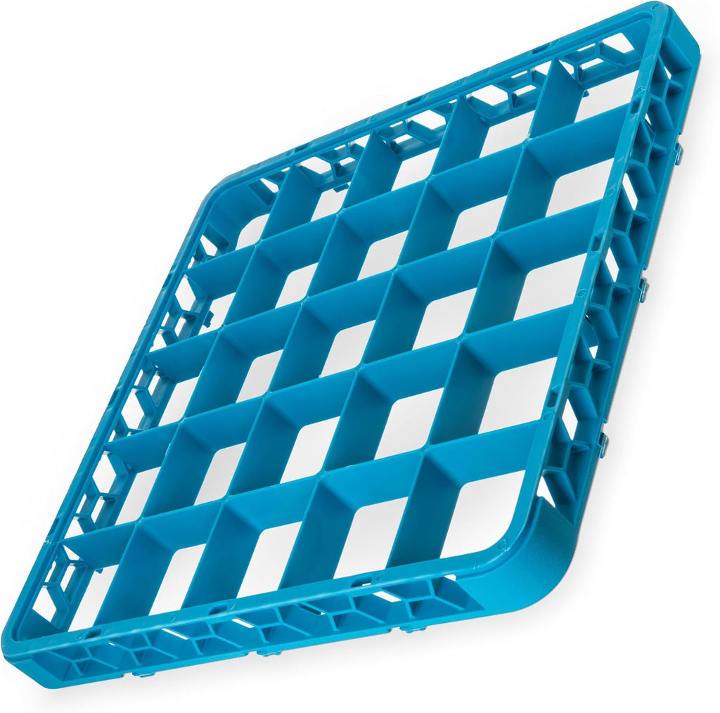 RE2514 OptiClean 25 Compartment Divided Glass Rack Extender, 1.78", Blue