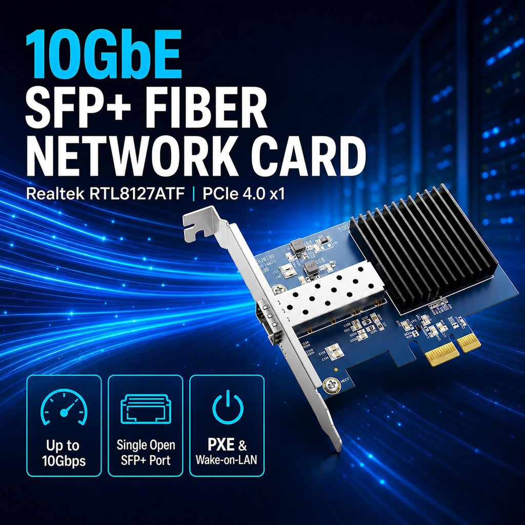 10GbE SFP+ PCIe Network Card, Realtek RTL8127ATF
