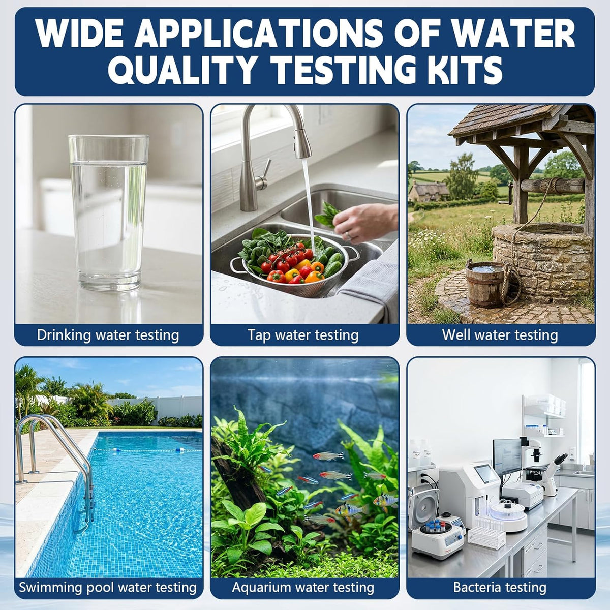 All-New 23 in 1 Drinking Water Testing Kit 158 Strips,Well Water Testing Kit & Water Test Strip for House Water for