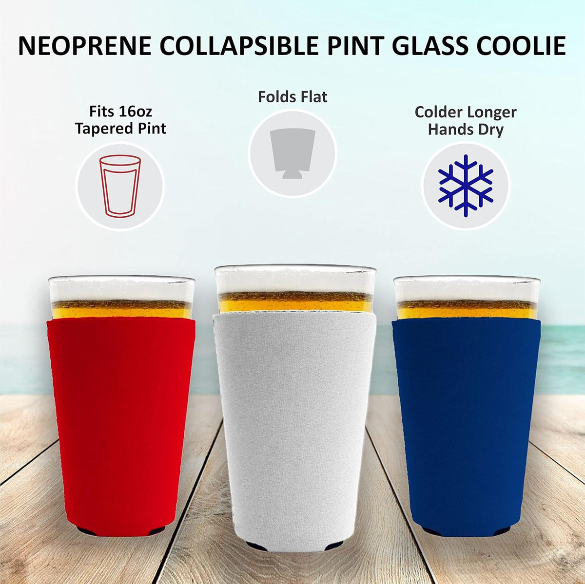 Retro Outdoor Designs Pint Glass Coolie 4 Pack
