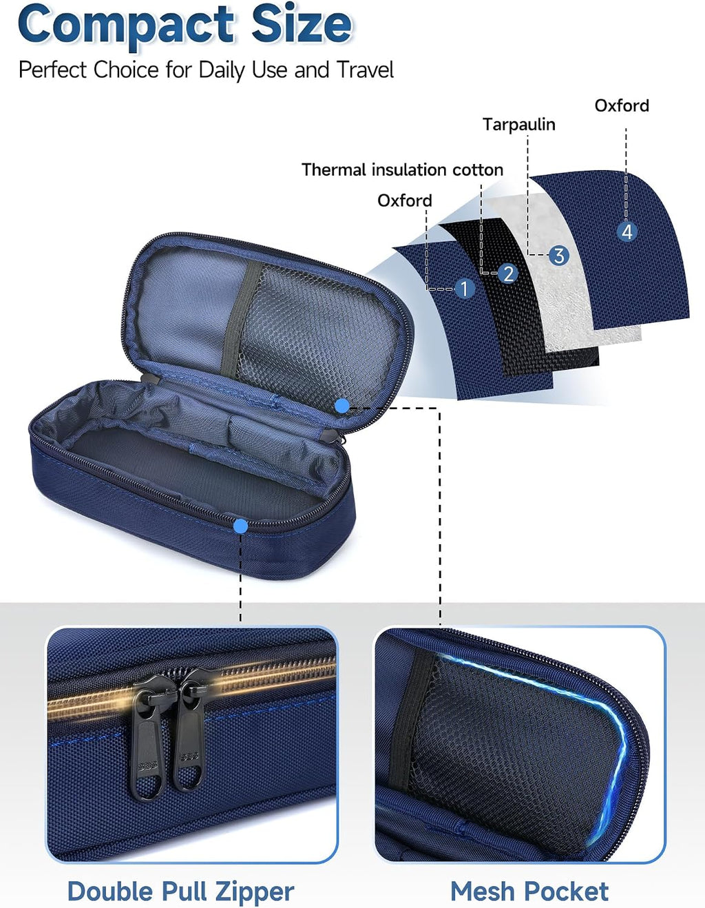 Insulin Vials Cooler Travel Case - TSA Approved peptide case
