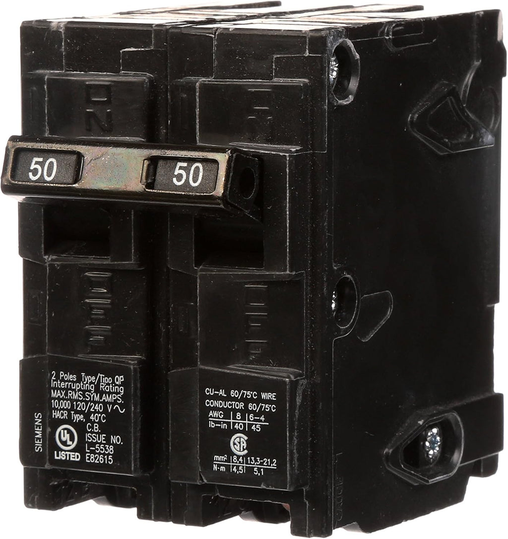 SIEMENS Q250 50-Amp Double Pole and Q230 30-Amp Double Pole Type QP Circuit Breakers