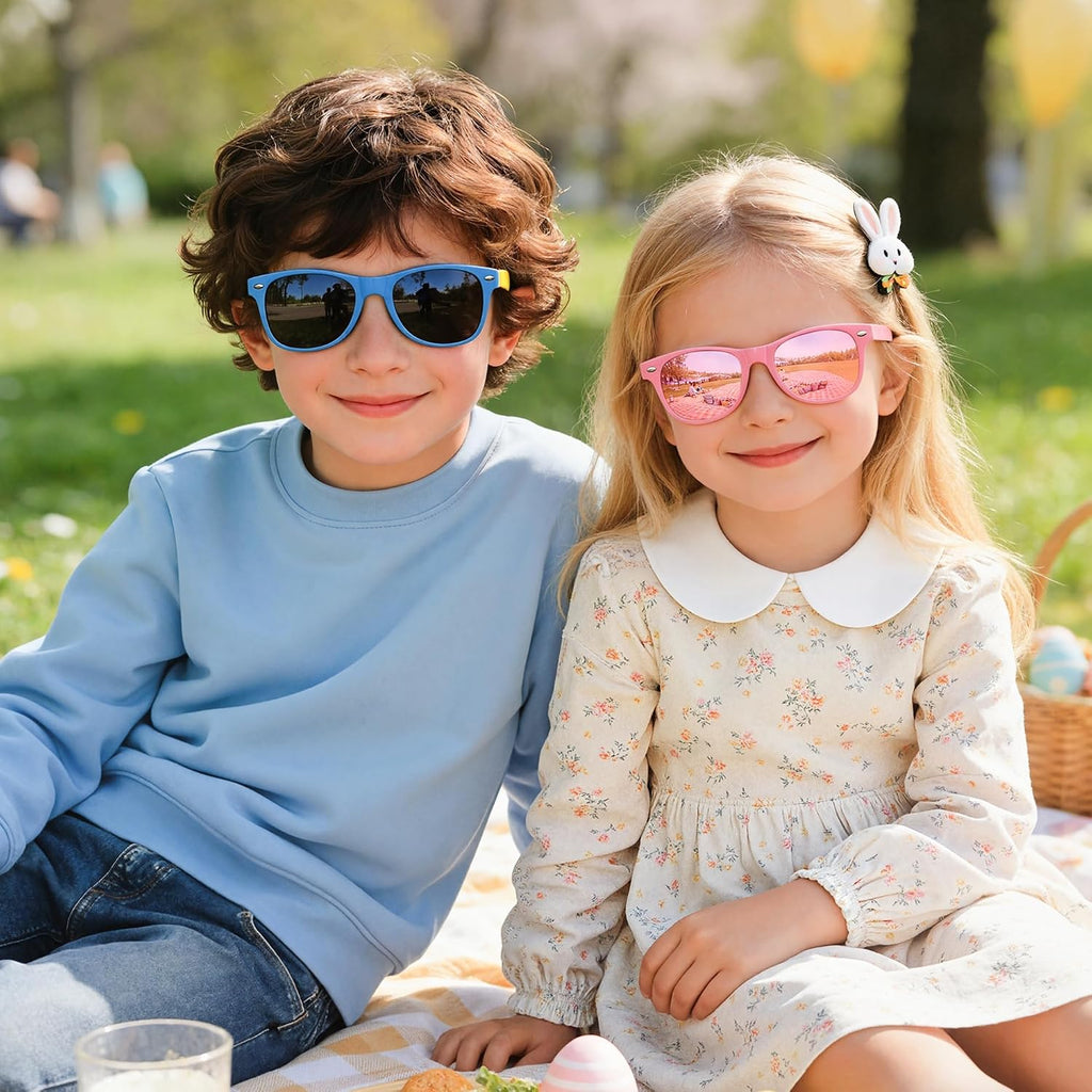 Polarized Kids Sunglasses Toddler Baby Glasses for Girls Boy Age 3-9 | Lightweight Flexible TPEE Frame, Cute Infant