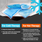 Reusable Ice Packs Compact in 4 Sizes, Soft Cooling Pack 7 Pack
