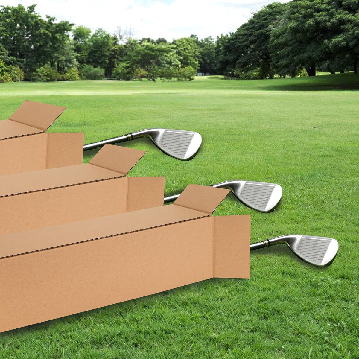 4x4x40 Inch Tall Corrugated Cardboard Boxes, 10 Pack