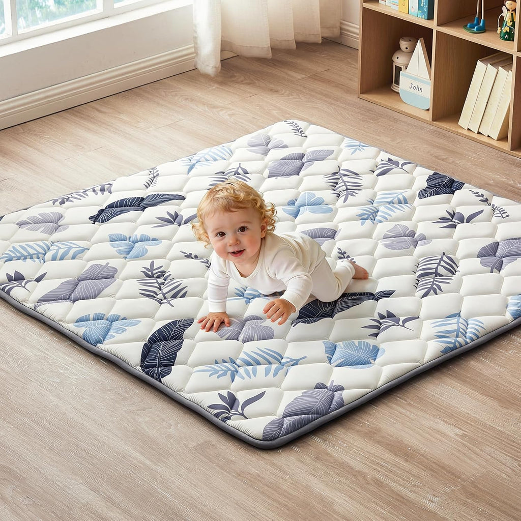 Baby Play Mat, 50x50 Thickened Playpen Mat, Non-Slip Baby Mat for Floor, Foldable Portable Playmat Suitable for