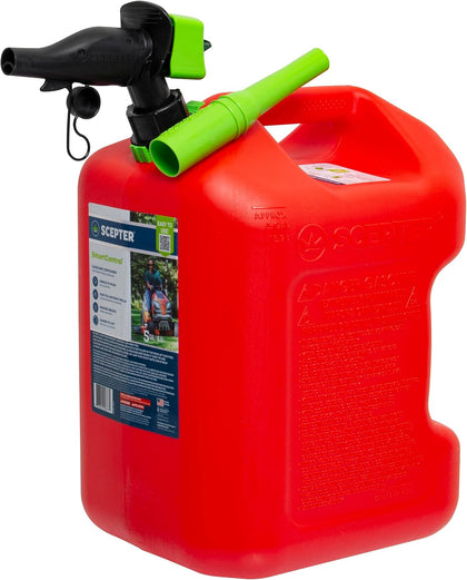 5 Gal Gas Can, Spill Proof SmartControl Spout, Spout Extender, Red | Gasoline Only, EPA/CARB Compliant Fuel Container