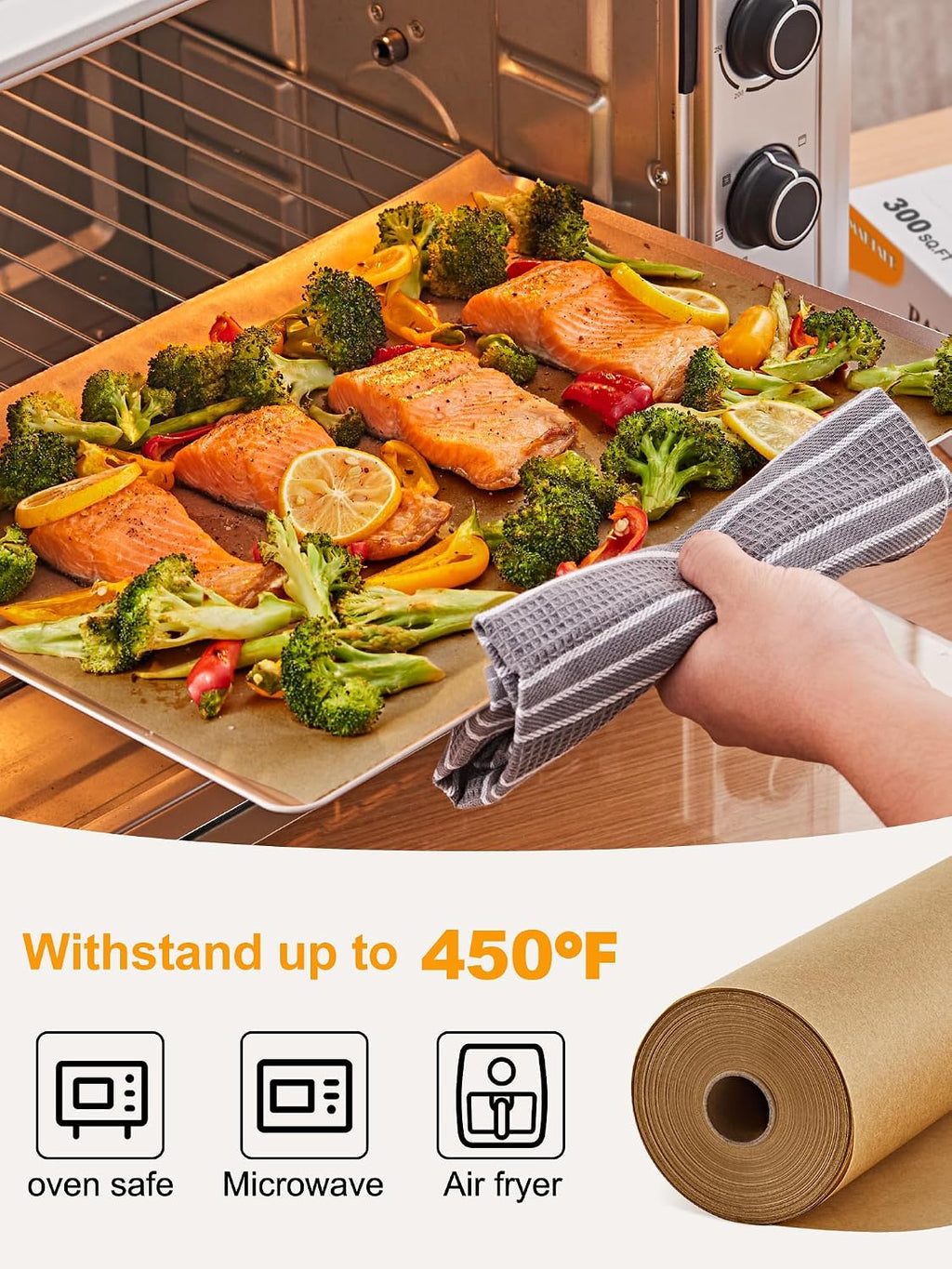 Parchment Paper Roll for Baking, 12 in x 300 ft, 300 sq.ft