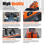DS360,Mini Skid Steer Loader 23HP Gas Powered Stand On Compact Track Loader