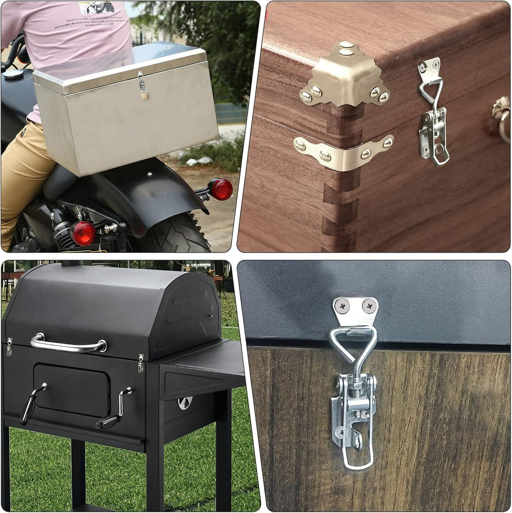 2PCS Toggle Latch Clamp Stainless Steel Cabinet Hinge Lockable clamp,Boat Anti Rattle Latch