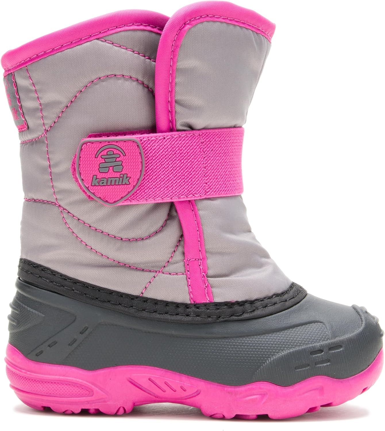 Kids Snowbug 5 Winter Snow Boot Waterproof Nylon Adjustable Strap Vegan Friendly Warm Insulated